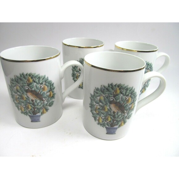 Avon Partridge In a Pear Tree 12 Days of Christmas Mugs Bundle of 4 - Picture 2 of 6